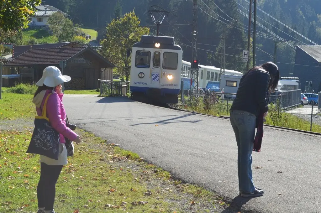 Zugspitzbahn at Kreutzeck-Alpsitzbahn Station