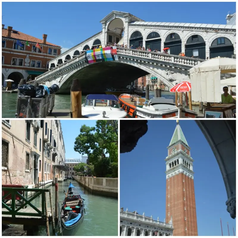 Rialto Bridge, Chanel and St. Mark's Campanile Venice Italy To-europe