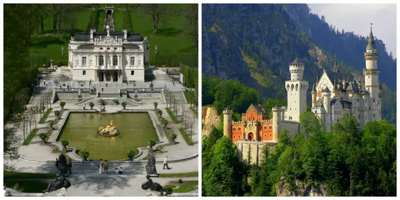 Linderhof Palace Ettal and Neuschwanstein Castle Oberammergau