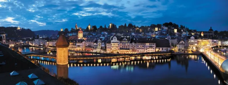Lucerne by night Swiss, Switzerland to-europe.com