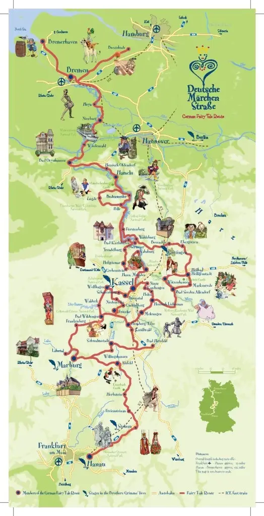 Map German Fairy Tale Route